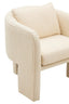 Hamilton Interiors Living Ozzero Ivory Boucle Curved Armchair House of Isabella UK