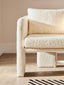 Hamilton Interiors Living Ozzero Ivory Boucle Curved Armchair House of Isabella UK
