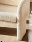 Hamilton Interiors Living Ozzero Ivory Boucle Curved Armchair House of Isabella UK