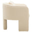 Hamilton Interiors Living Ozzero Ivory Boucle Curved Armchair House of Isabella UK