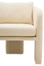 Hamilton Interiors Living Ozzero Ivory Boucle Curved Armchair House of Isabella UK