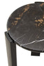 Hamilton Interiors Living Palermo Black Marble Top Round Side Table House of Isabella UK