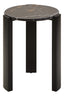 Hamilton Interiors Living Palermo Black Marble Top Round Side Table House of Isabella UK
