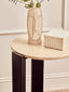 Hamilton Interiors Living Palermo Cream Marble Top Round Side Table House of Isabella UK