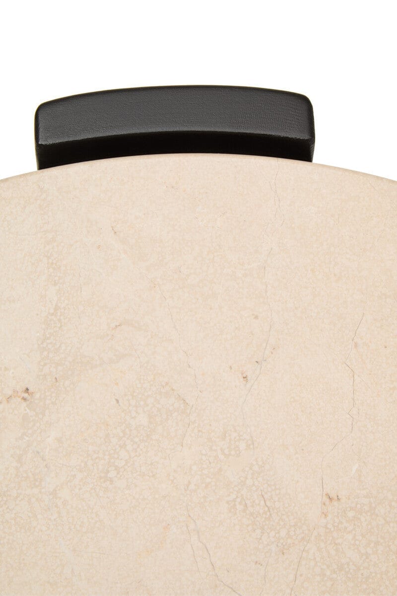 Hamilton Interiors Living Palermo Cream Marble Top Round Side Table House of Isabella UK
