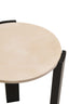 Hamilton Interiors Living Palermo Cream Marble Top Round Side Table House of Isabella UK