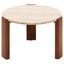 Hamilton Interiors Living Palermo Round Travertine Top Small Coffee Table House of Isabella UK