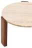 Hamilton Interiors Living Palermo Round Travertine Top Small Coffee Table House of Isabella UK
