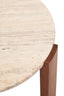Hamilton Interiors Living Palermo Round Travertine Top Small Coffee Table House of Isabella UK