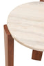Hamilton Interiors Living Palermo Travertine Top Round Side Table House of Isabella UK