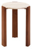 Hamilton Interiors Living Palermo Travertine Top Round Side Table House of Isabella UK