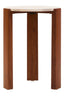 Hamilton Interiors Living Palermo Travertine Top Round Side Table House of Isabella UK