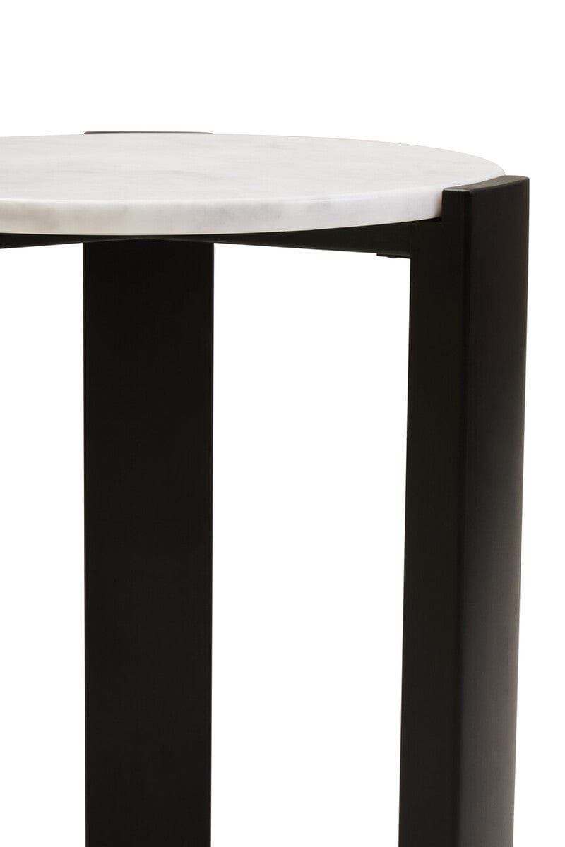 Hamilton Interiors Living Palermo White Marble Top Round Side Table House of Isabella UK
