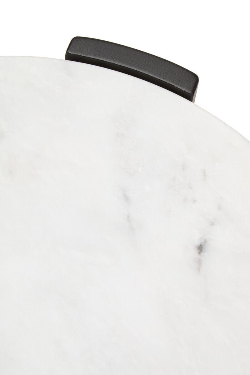 Hamilton Interiors Living Palermo White Marble Top Round Side Table House of Isabella UK