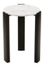 Hamilton Interiors Living Palermo White Marble Top Round Side Table House of Isabella UK