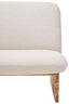 Hamilton Interiors Living Parova Cream Linen Textured 2 Seater Armless Sofa With Wood Base House of Isabella UK