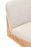 Hamilton Interiors Living Parova Cream Linen Textured 2 Seater Armless Sofa With Wood Base House of Isabella UK