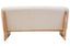 Hamilton Interiors Living Parova Cream Linen Textured 2 Seater Armless Sofa With Wood Base House of Isabella UK