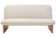 Hamilton Interiors Living Parova Cream Linen Textured 2 Seater Armless Sofa With Wood Base House of Isabella UK