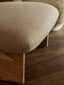 Hamilton Interiors Living Parova Cream Linen Textured Armless Chair With Wood Base House of Isabella UK