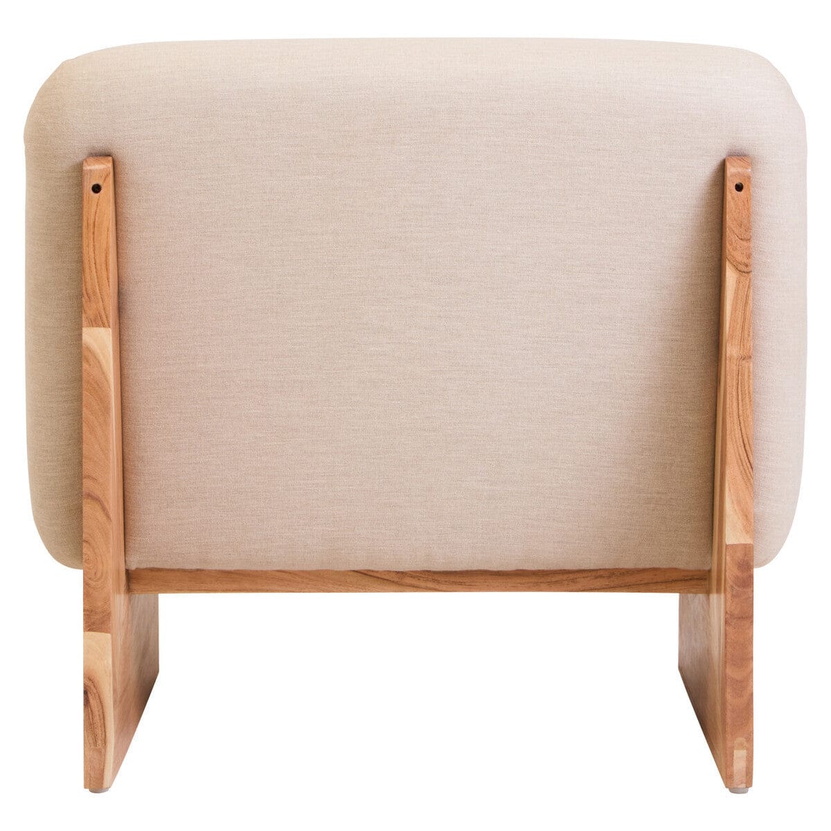 Hamilton Interiors Living Parova Cream Linen Textured Armless Chair With Wood Base House of Isabella UK