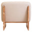 Hamilton Interiors Living Parova Cream Linen Textured Armless Chair With Wood Base House of Isabella UK