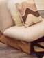 Hamilton Interiors Living Parova Cream Linen Textured Armless Chair With Wood Base House of Isabella UK