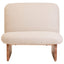 Hamilton Interiors Living Parova Cream Linen Textured Armless Chair With Wood Base House of Isabella UK