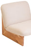 Hamilton Interiors Living Parova Cream Linen Textured Armless Chair With Wood Base House of Isabella UK