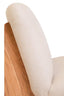 Hamilton Interiors Living Parova Cream Linen Textured Armless Chair With Wood Base House of Isabella UK