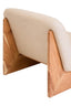 Hamilton Interiors Living Parova Cream Linen Textured Armless Chair With Wood Base House of Isabella UK