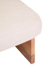 Hamilton Interiors Living Parova Cream Linen Textured Footstool With Wood Base House of Isabella UK