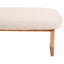 Hamilton Interiors Living Parova Cream Linen Textured Footstool With Wood Base House of Isabella UK