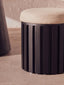 Hamilton Interiors Living Perdoba Black Mango Wood and Cream Linen Stool House of Isabella UK