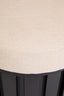 Hamilton Interiors Living Perdoba Black Mango Wood and Cream Linen Stool House of Isabella UK
