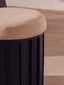 Hamilton Interiors Living Perdoba Black Mango Wood and Cream Linen Stool House of Isabella UK