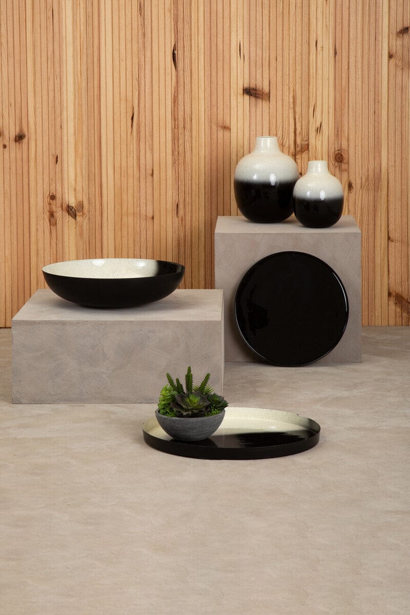 Hamilton Interiors Living Ramus Large Black And White Ombre Vase House of Isabella UK