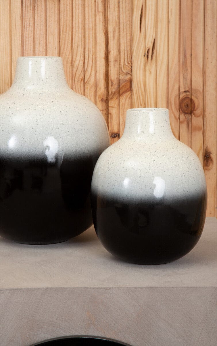Hamilton Interiors Living Ramus Large Black And White Ombre Vase House of Isabella UK