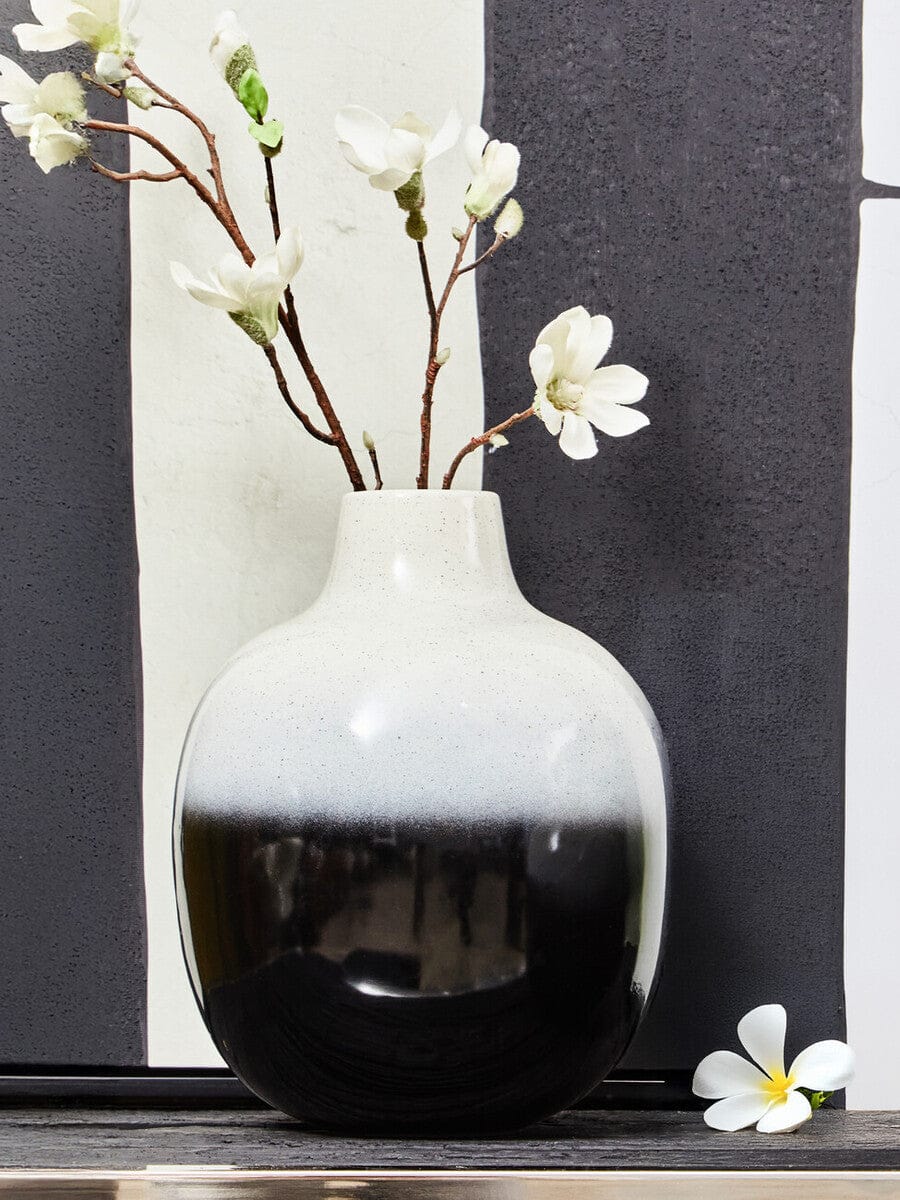 Hamilton Interiors Living Ramus Large Black And White Ombre Vase House of Isabella UK