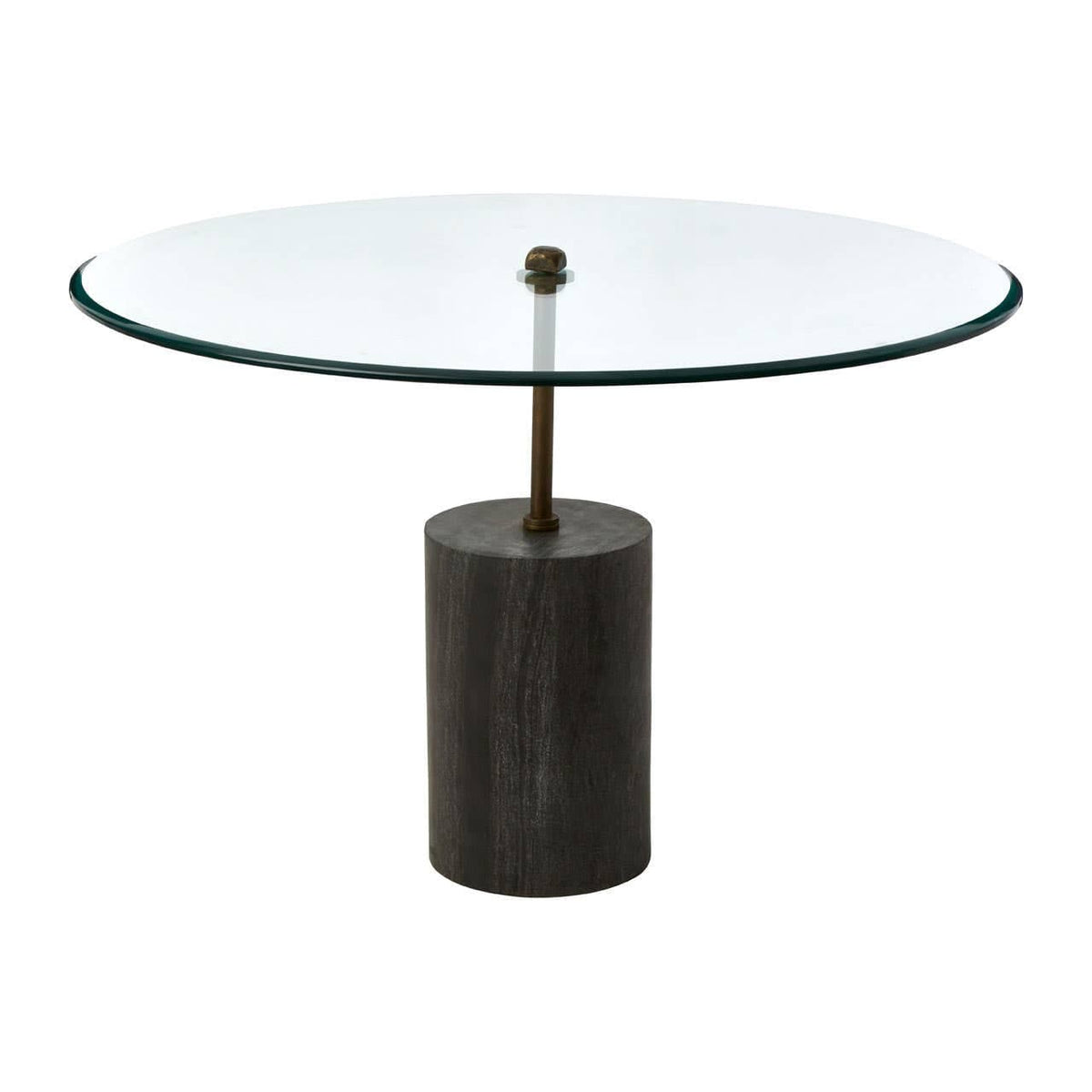 Hamilton Interiors Living Rany Glass And Black Marble Side Table House of Isabella UK