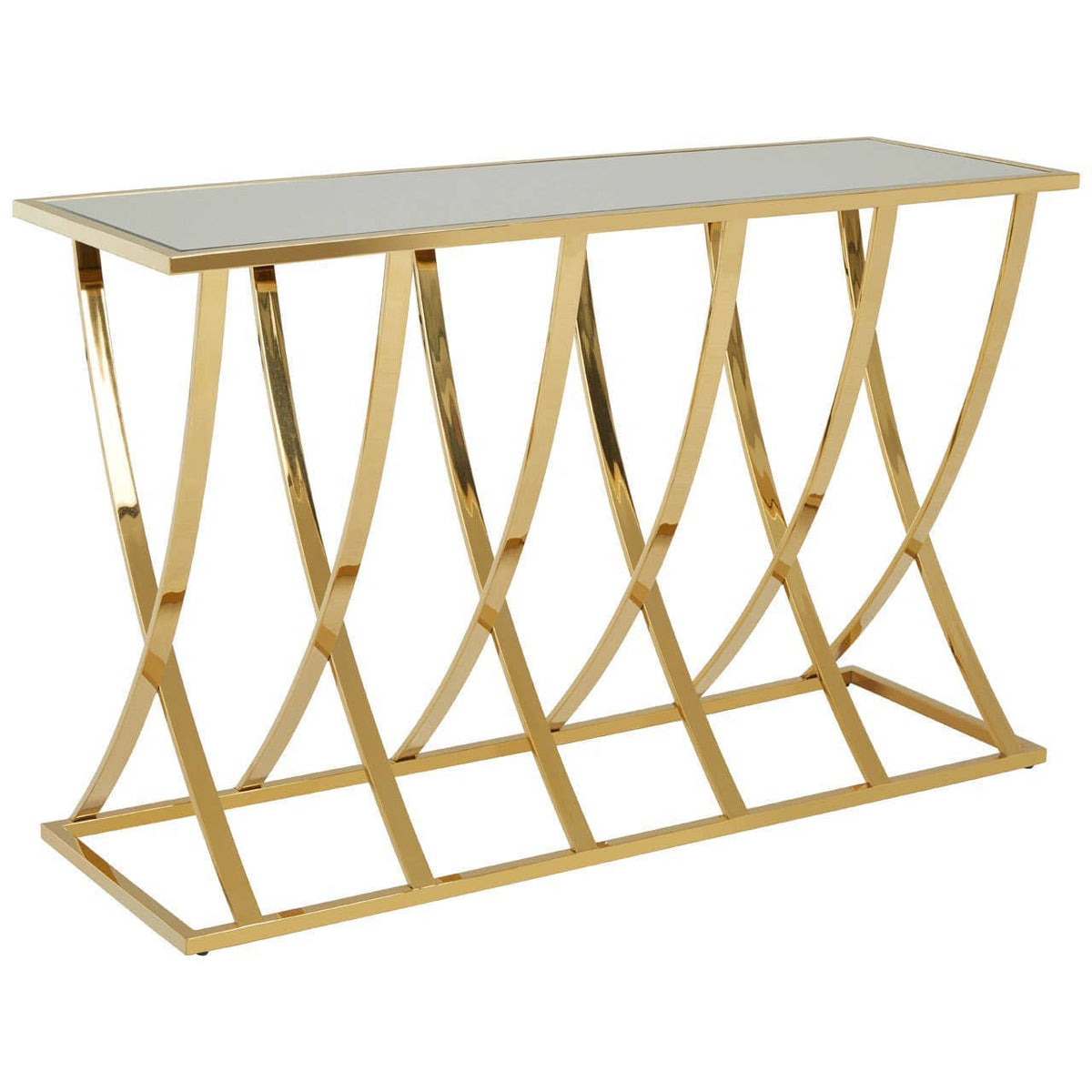 Hamilton Interiors Living Reena Gold Console Table House of Isabella UK