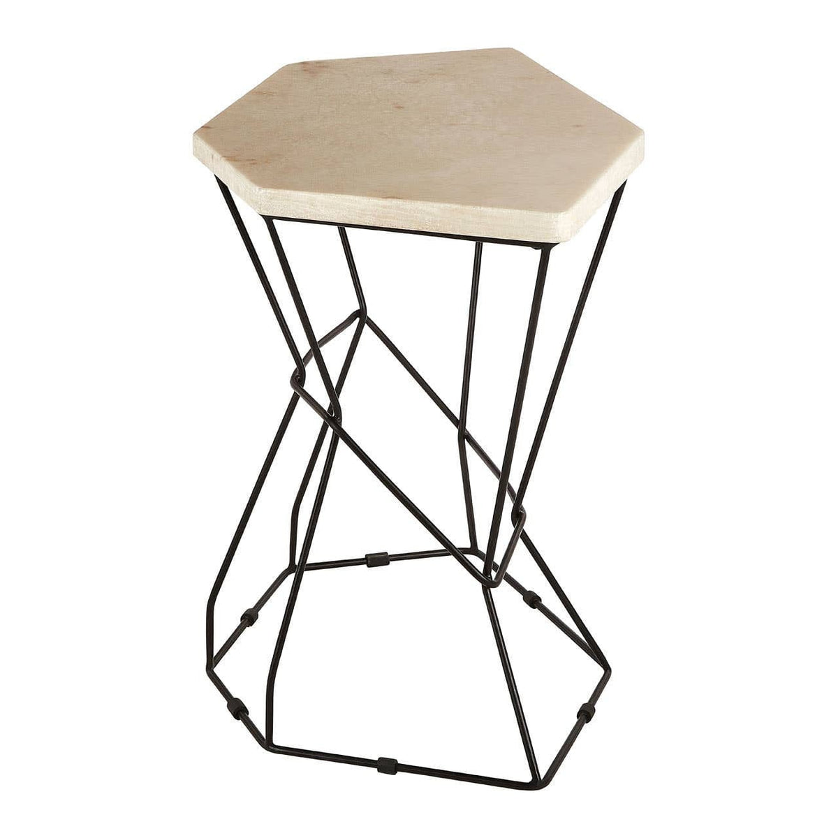 Hamilton Interiors Living Relic Onyx Stone Polygonal Side Table House of Isabella UK