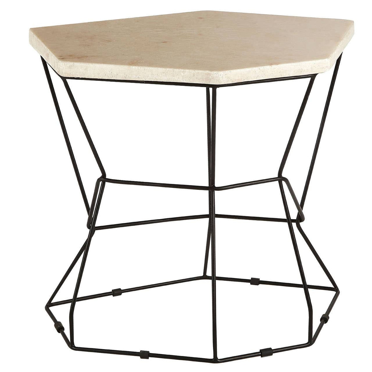 Hamilton Interiors Living Relic Onyx Stone Polygonal Side Table House of Isabella UK