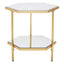 Hamilton Interiors Living Rio Gold and Mirror 2 Tier Side Table House of Isabella UK