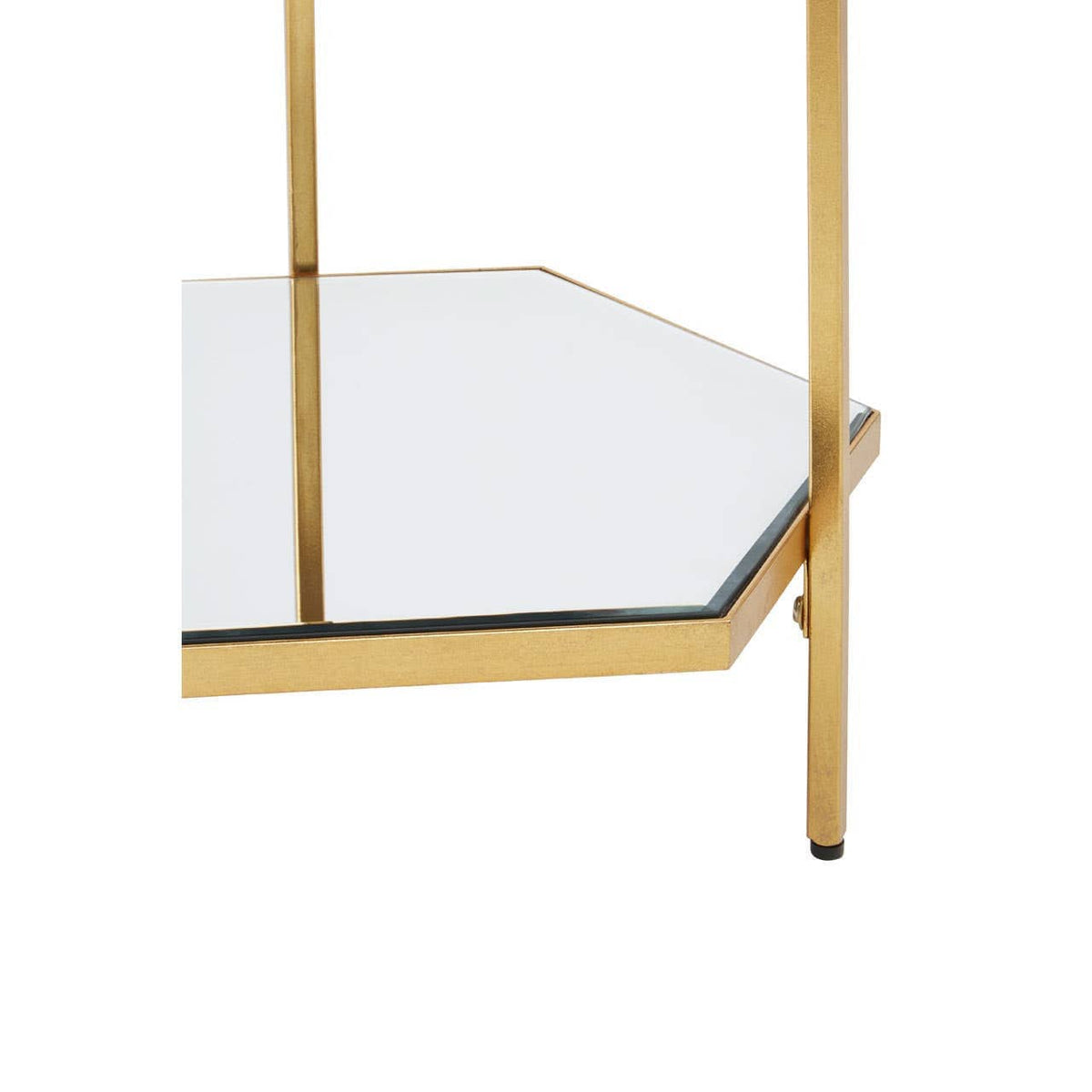 Hamilton Interiors Living Rio Gold and Mirror 2 Tier Side Table House of Isabella UK