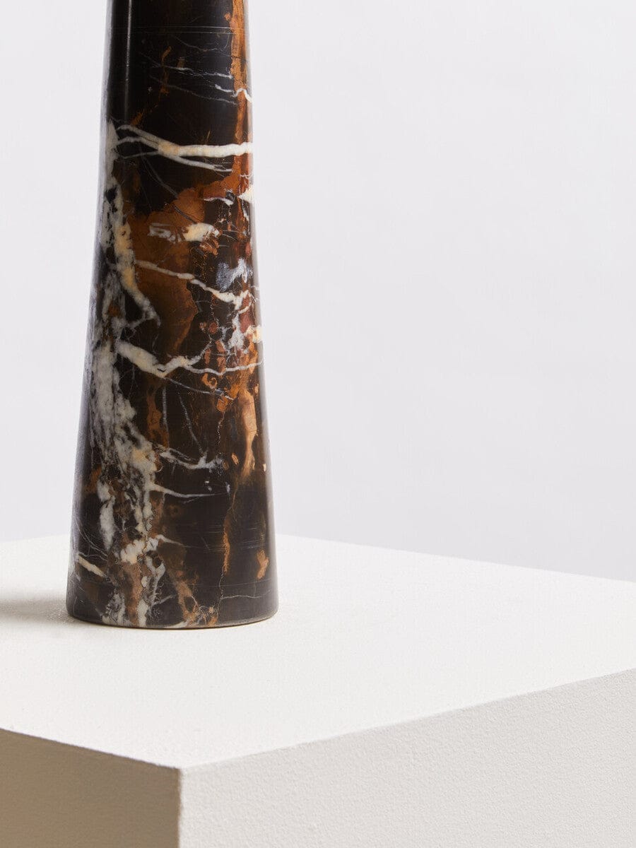 Hamilton Interiors Living Salmo Black Marble Tapered Vase House of Isabella UK