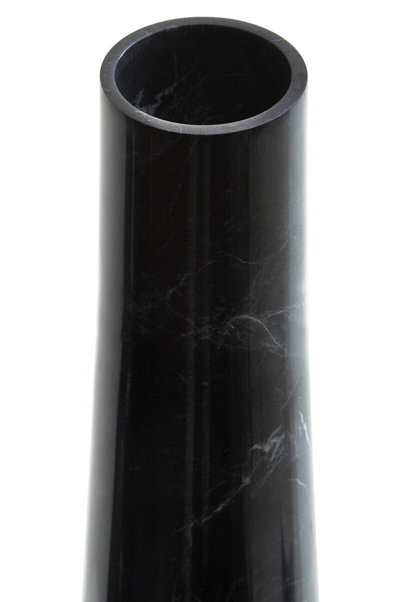 Hamilton Interiors Living Salmo Black Marble Tapered Vase House of Isabella UK