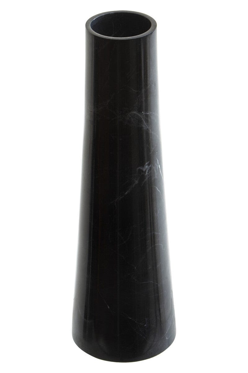 Hamilton Interiors Living Salmo Black Marble Tapered Vase House of Isabella UK