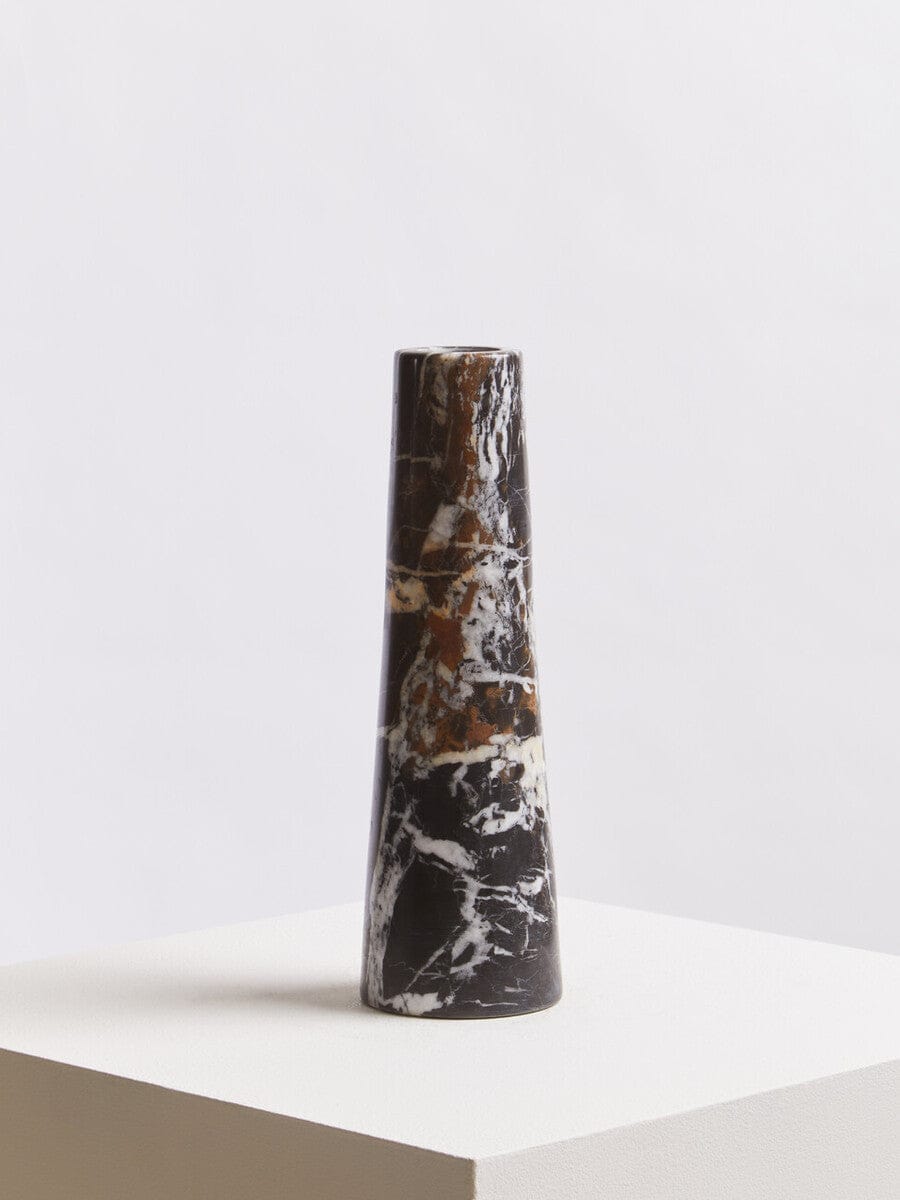 Hamilton Interiors Living Salmo Black Marble Tapered Vase House of Isabella UK