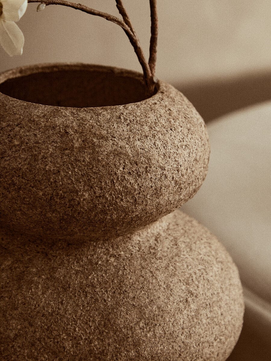Hamilton Interiors Living Sanai Cotton Mache And Coco Shell Bubble Vase House of Isabella UK